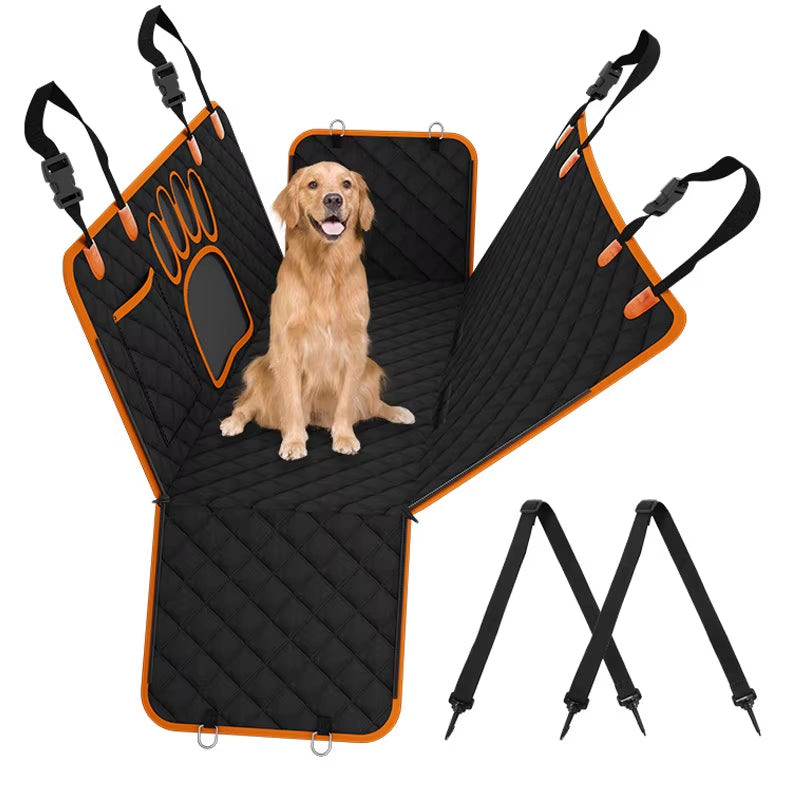 With Visual Mesh Window and Side Zipper Car Seat & Door Protec Dog Car Seat Cover Waterproof Pet Cat Carriers Travel Mat Hammock