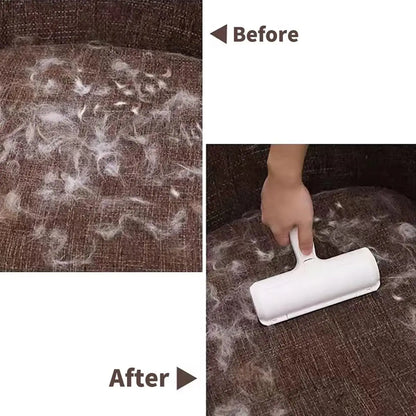 Pet Hair Remover Roller with Self-Cleaning Base - Effective Tool for Dog and Cat Fur Removal from Furniture