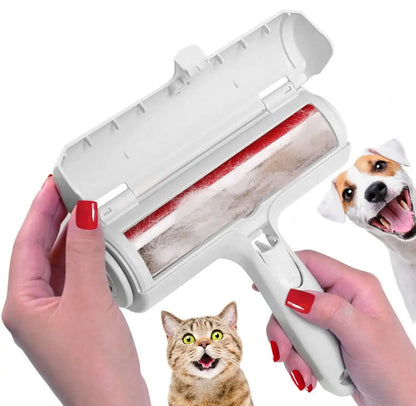 Pet Hair Remover Roller with Self-Cleaning Base - Effective Tool for Dog and Cat Fur Removal from Furniture